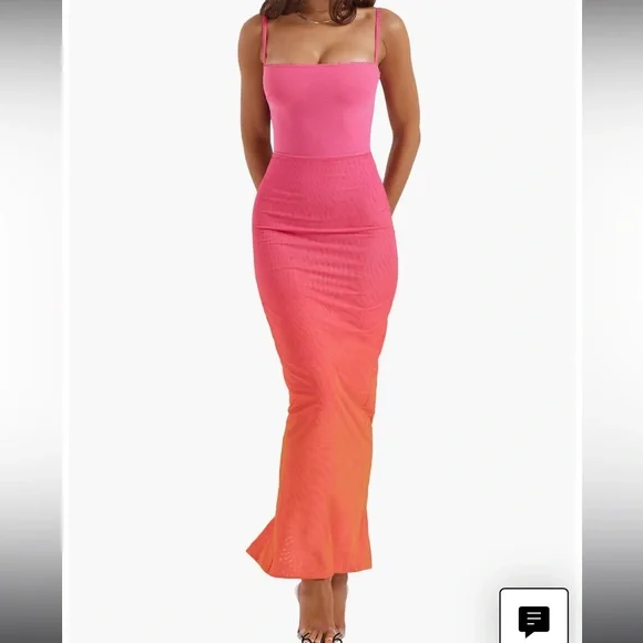 knee length dresses for ladies Calisa Ombre Flame Maxi main image 0